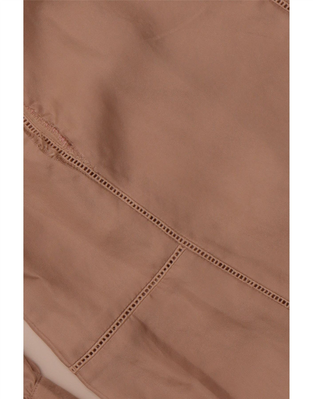 JIGSAW Damen-Blusenoberteil mit 3/4-Ärmeln, Größe S, Beige, Seide