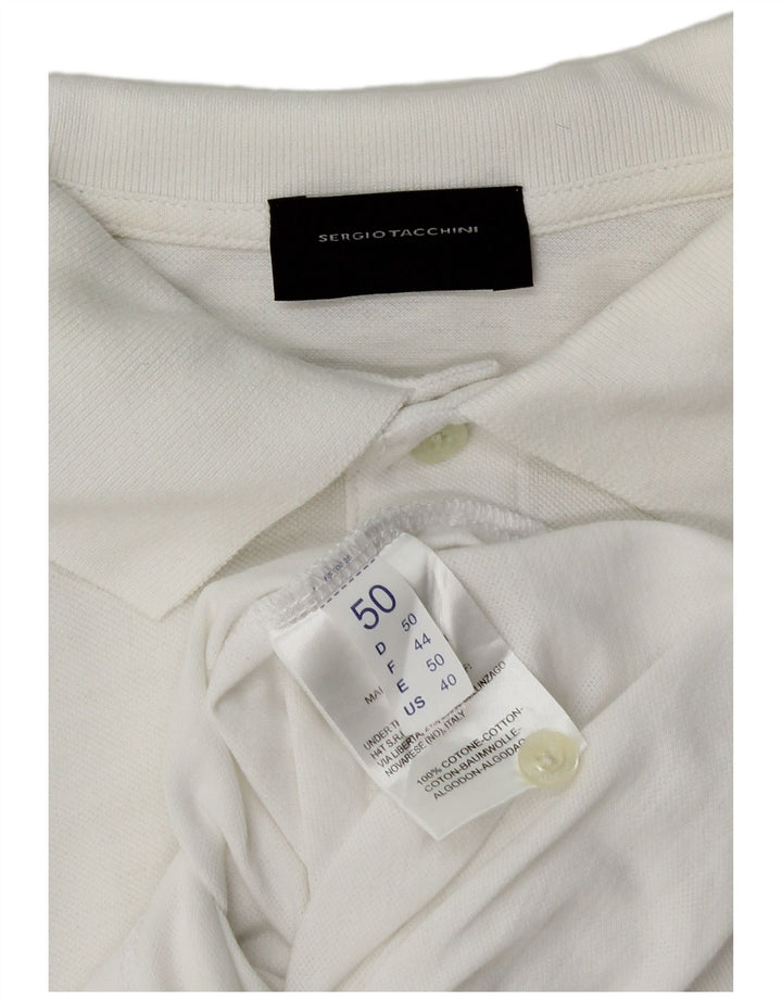 Sergio Tacchini Herren Poloshirt IT 50 Mittelweiße Baumwolle