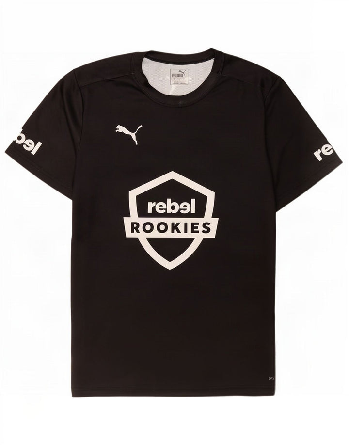 Puma Herren-T-Shirt mit Grafik, groß, aus schwarzem Polyester