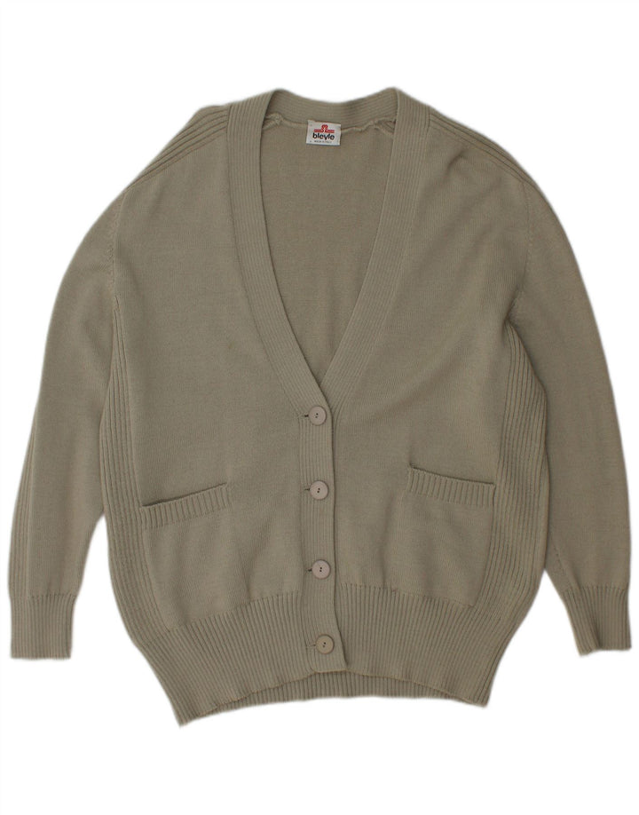 BLEYLE Damen-Cardigan-Pullover UK 20 2XL Grüne Schurwolle