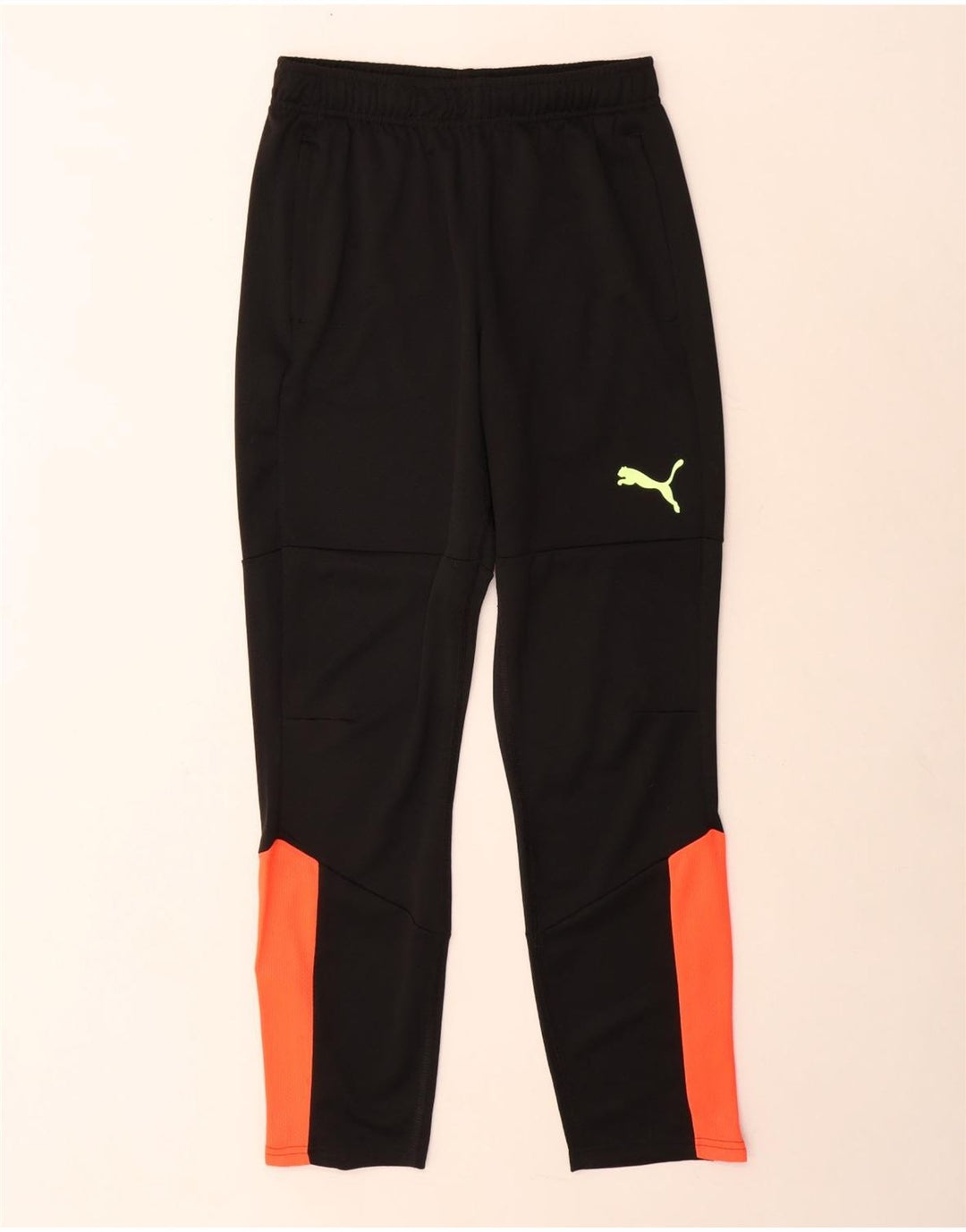 PUMA Jungen-Trainingshose, 13–14 Jahre, schwarzes Colourblock-Polyester