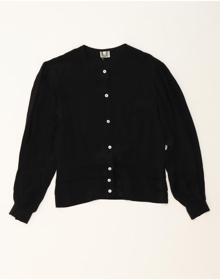 VINTAGE Womens Shirt Blouse IT 42 Medium Black Vintage Vintage and Second-Hand Vintage from Messina Hembry 