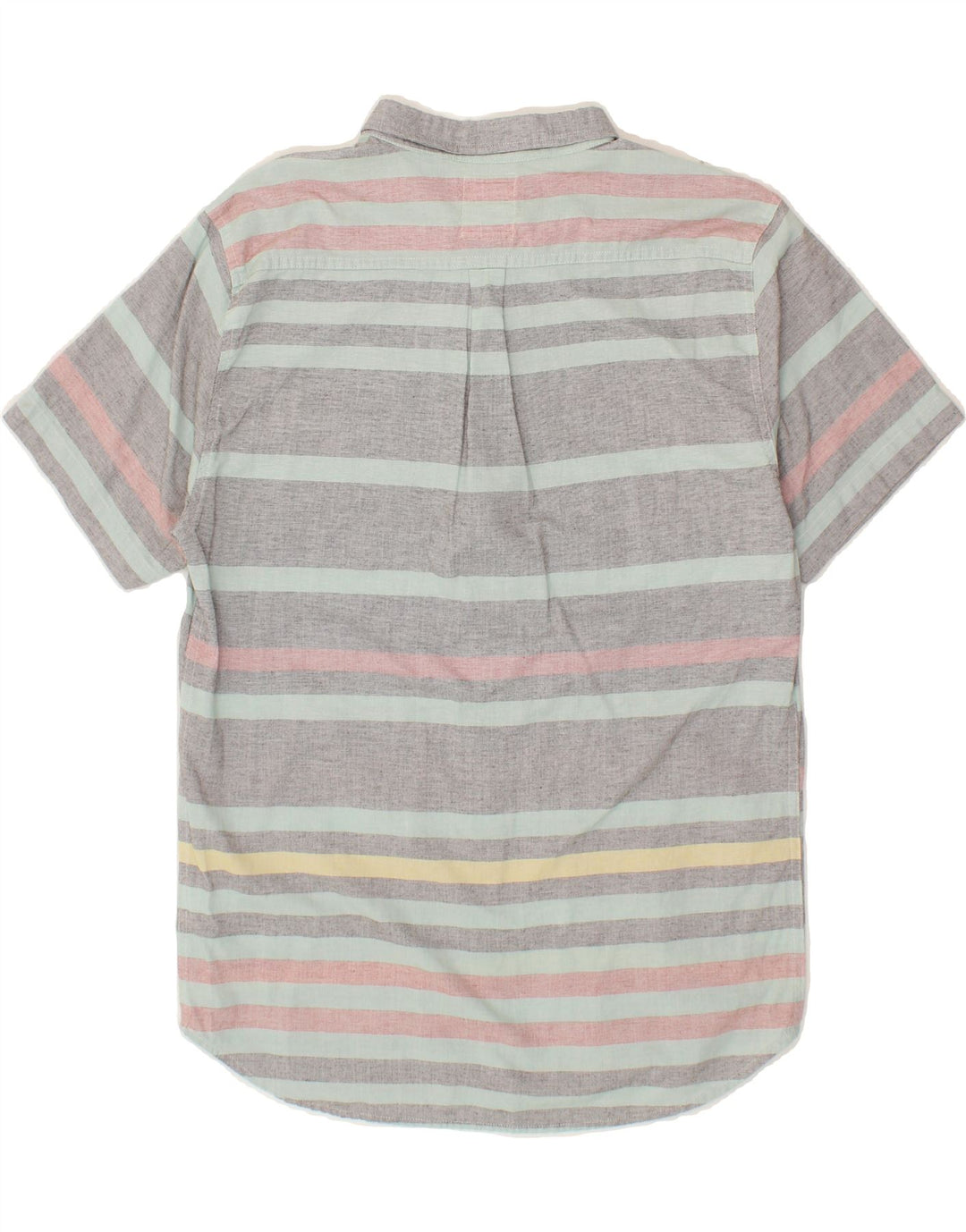 LEVI'S Mens Short Sleeve Shirt Large Grey Striped Cotton Vintage Levi's and Second-Hand Levi's from Messina Hembry 