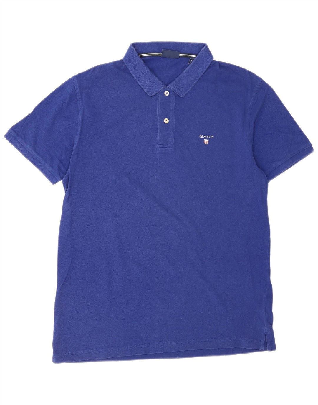 Gant Herren-Poloshirt, große blaue Baumwolle