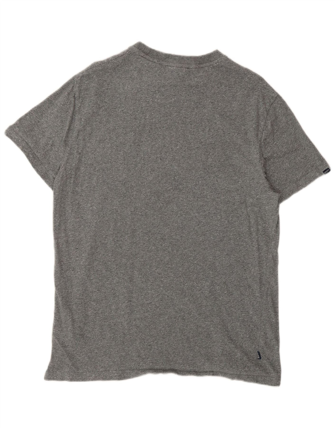 Superdry Herren-T-Shirt-Oberteil, groß, grau gefleckte Baumwolle