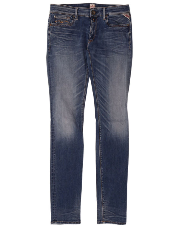 REPLAY Damen Luz Skinny Jeans W30 L34 Blaue Baumwolle