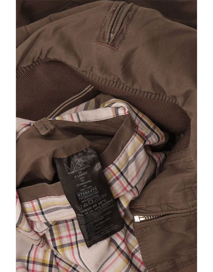 Marks & Spencer Herren Bomberjacke UK 42 XL Grau Polyester