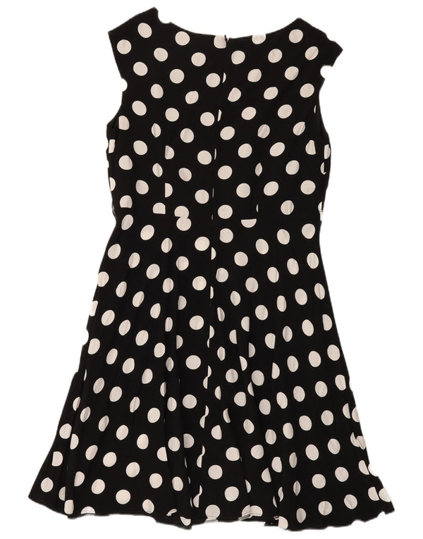 Ärmelloses A-Linien-Kleid für Damen von Wallis, Gr. 44, Größe L, schwarz, gepunktet, Viskose
