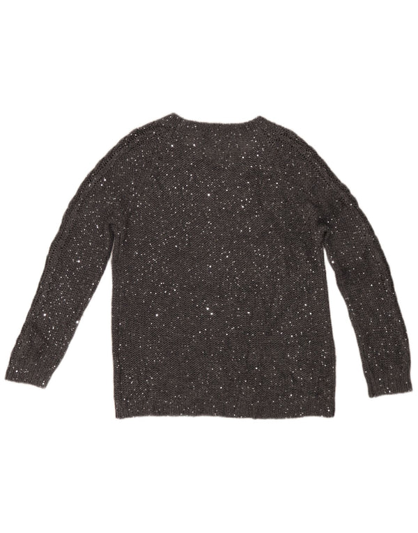 Marks & Spencer Damen-Pullover mit U-Boot-Ausschnitt, UK 12, Mittelgrau