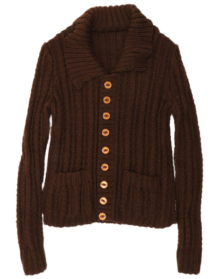 Vintage Damen Cardigan Pullover UK 18 XL Braun