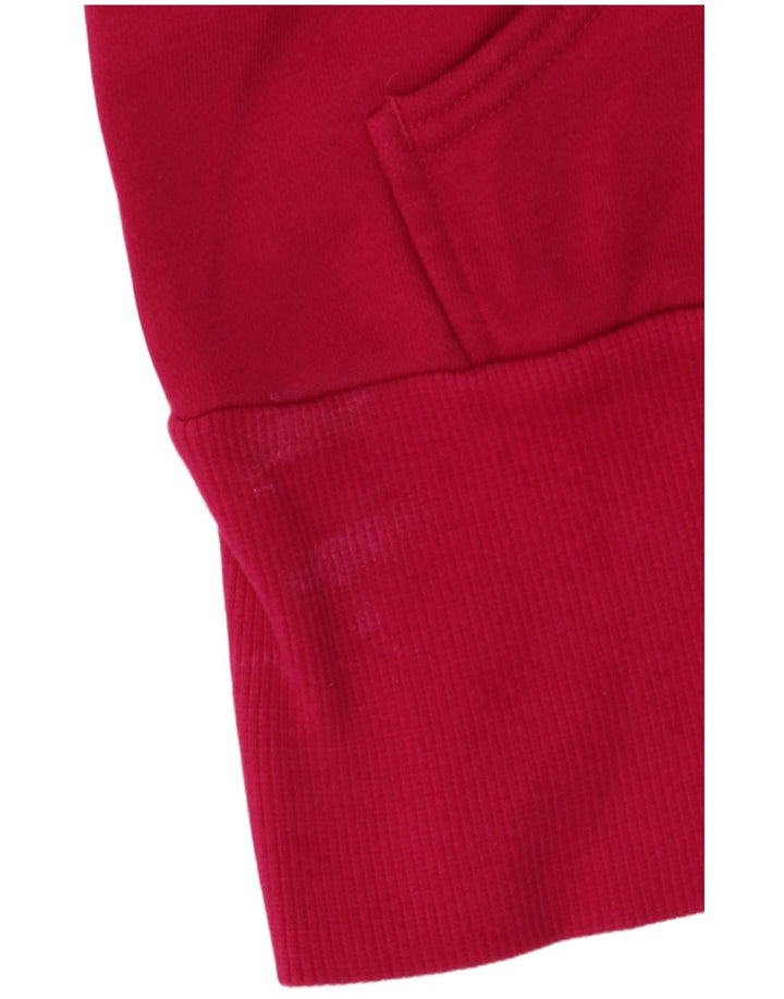 ADIDAS Damen Crop Graphic Hoodie Pullover IT 36 XS Rosa Baumwolle