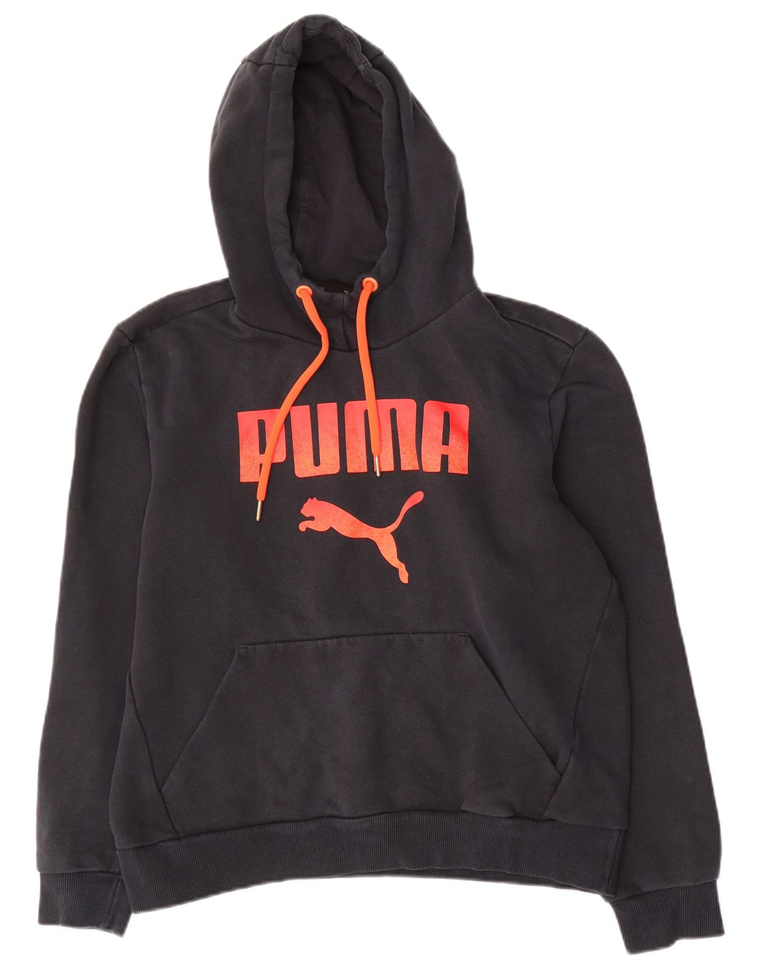 Puma Herren Grafik-Hoodie-Pullover aus mittelschwarzer Baumwolle