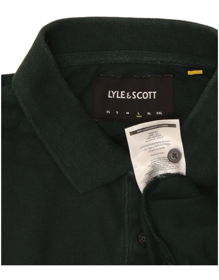 Lyle & Scott Herren-Poloshirt, große grüne Baumwolle