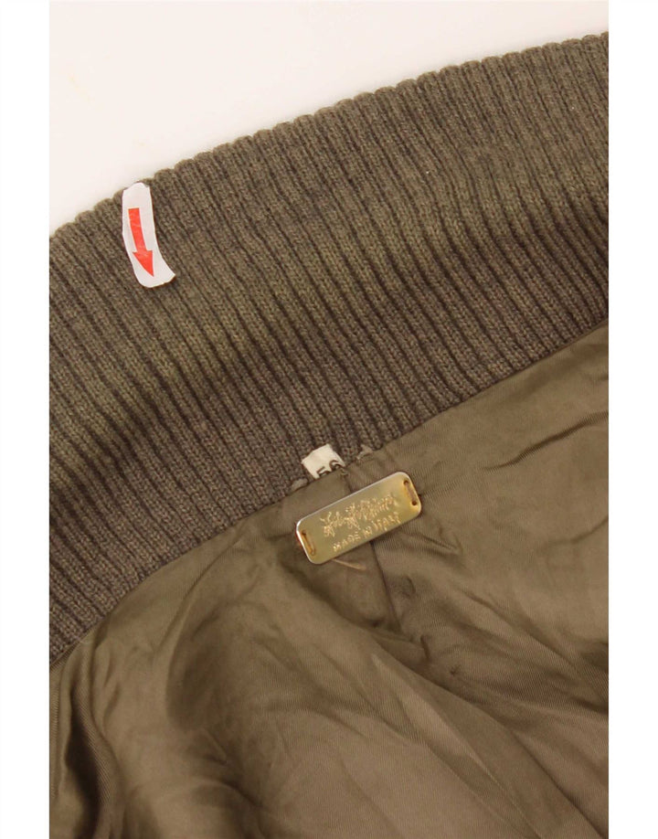 Vintage Herren Bomber Wildlederjacke UK 38 Medium Beige