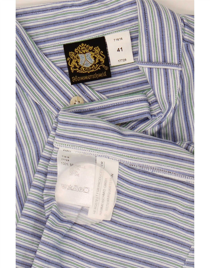 Hammerschmid Herren-Pullover-Hemd, Größe 41, groß, mehrfarbig gestreift