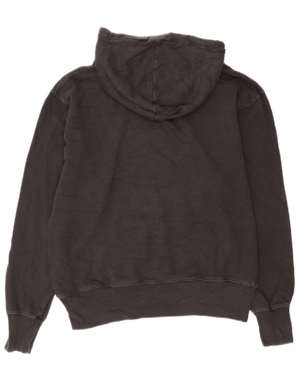 Champion Damen Übergroßer Kapuzenpullover UK 6 XS Schwarze Baumwolle