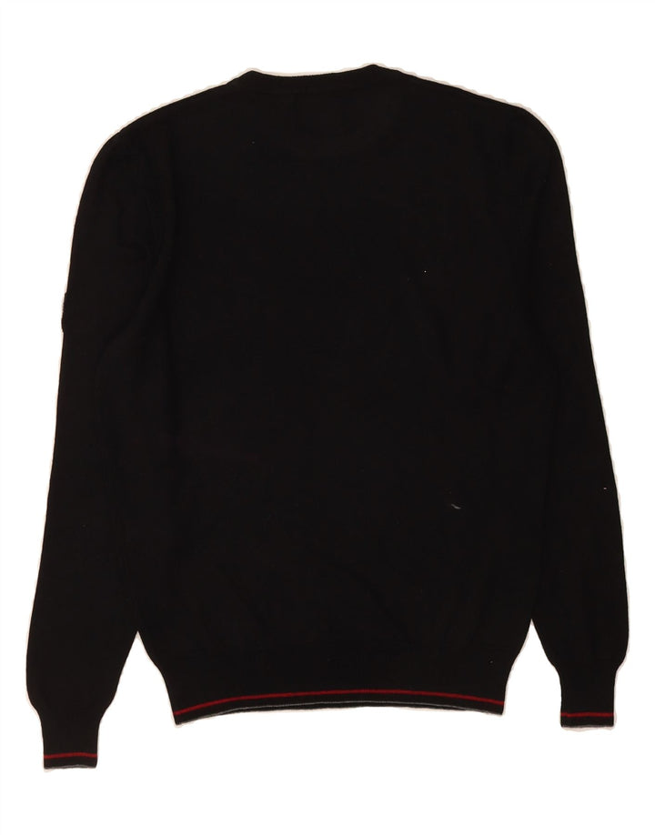 REFRIGIWEAR Womens Crew Neck Jumper Sweater UK 14 Medium Black Wool Vintage Refrigiwear and Second-Hand Refrigiwear from Messina Hembry 