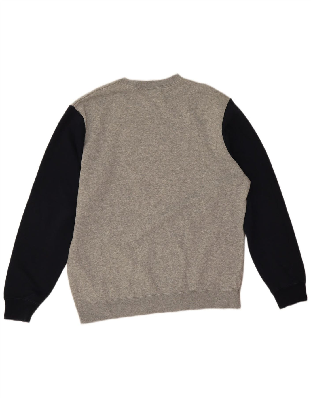Nike Herren Grafik-Sweatshirt-Pullover aus mittelgrauer Colourblock-Baumwolle