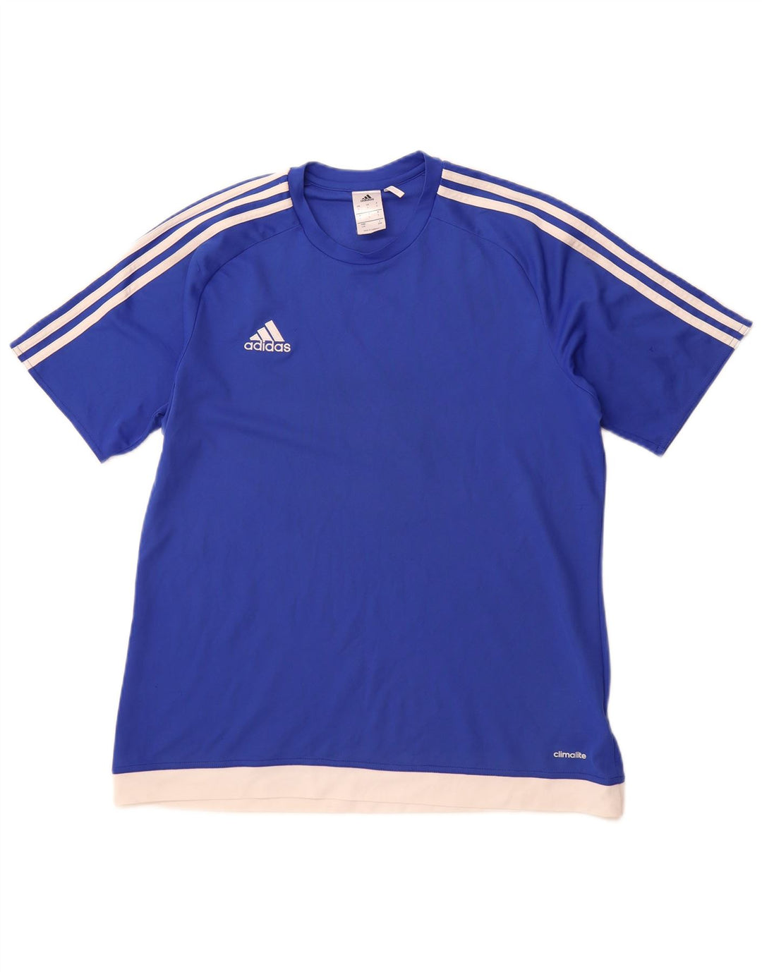 ADIDAS Herren Climalite T-Shirt Top Large Blau Polyester