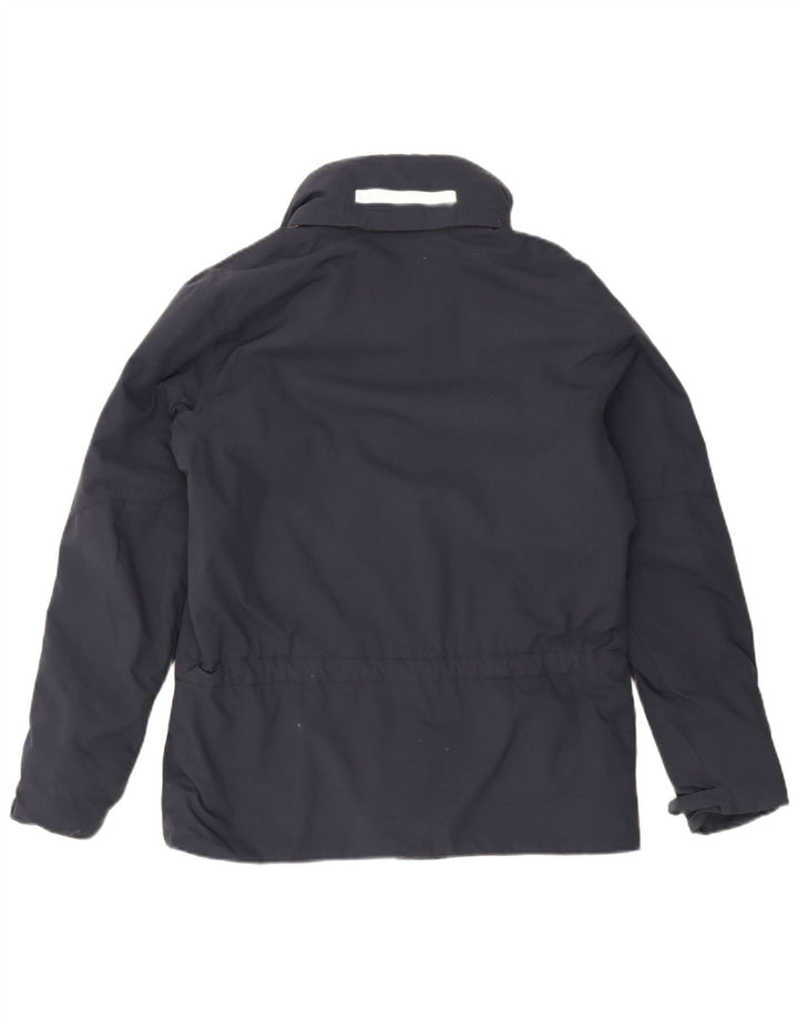 Slam Herren-Windbreakerjacke mit Kapuze, UK 36, Größe S, marineblaues Nylon
