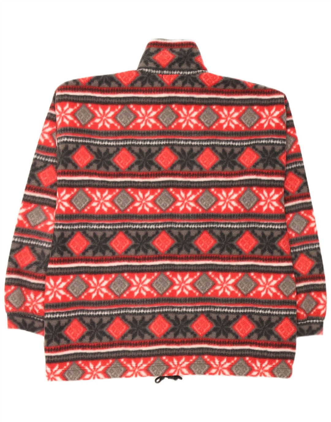 Vintage Herren Fleecejacke UK 40 Large Red Fair Isle