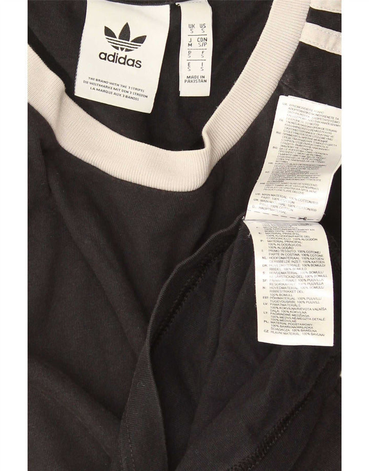 Adidas Herren T-Shirt Top Small Schwarz Baumwolle