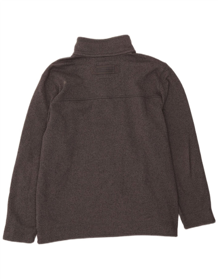Marks & Spencer Herren-Sweatshirt mit Knopfkragen, 2XL, grau, Polyester