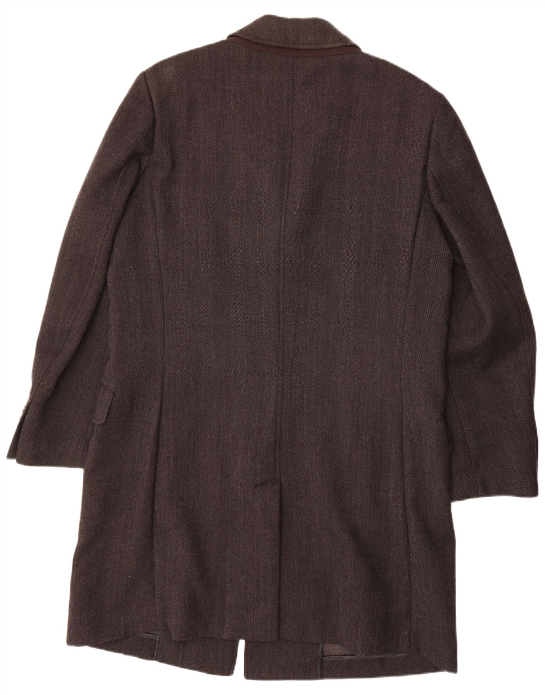 GEOX Herrenmantel UK 46 3XL Graue Fischgrätenwolle