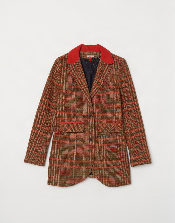 Joe Browns Damenmantel UK 10 Small Brown Plaid Polyester