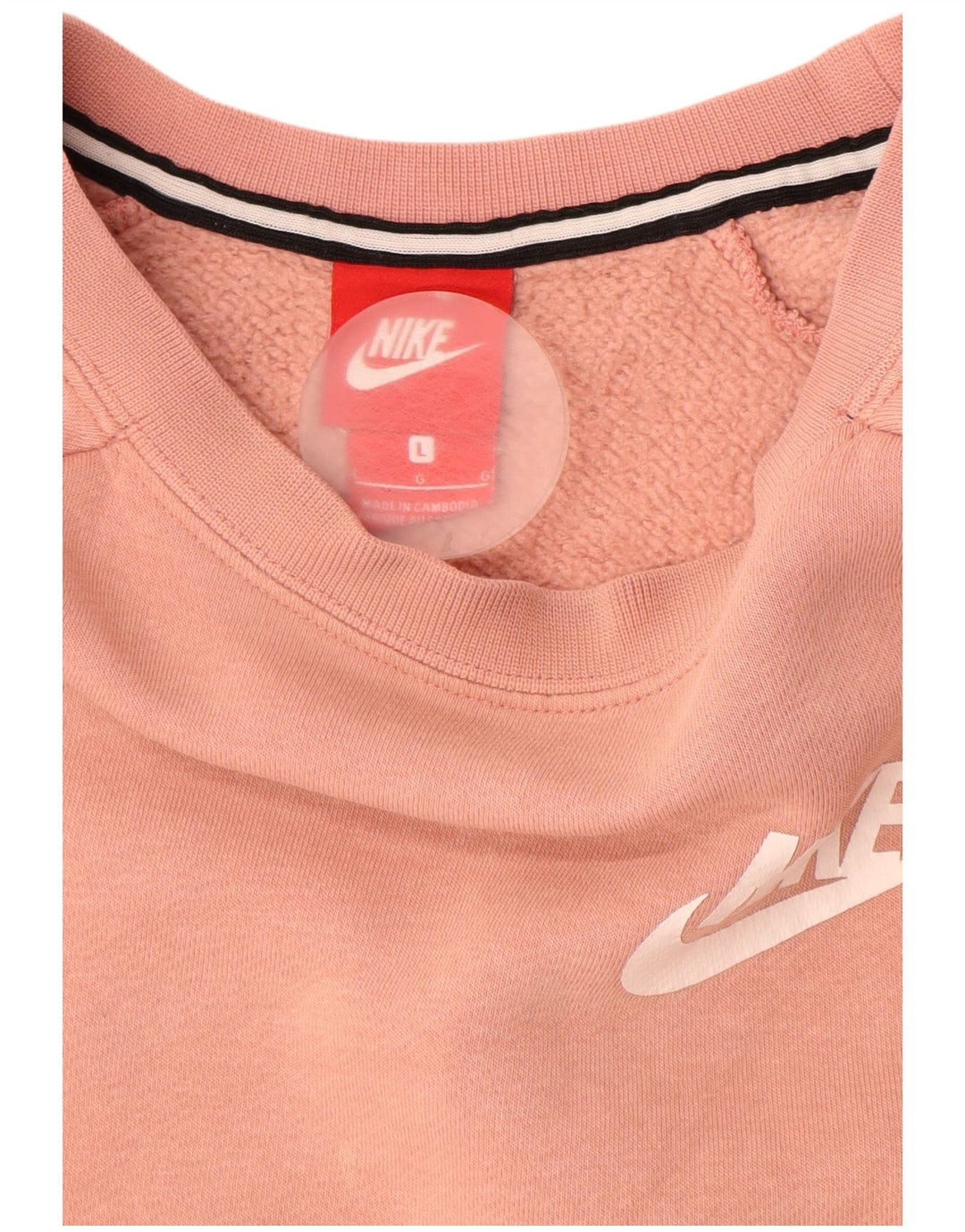 NIKE Damen Sweatshirt Pullover UK 16 Large Rosa Baumwolle