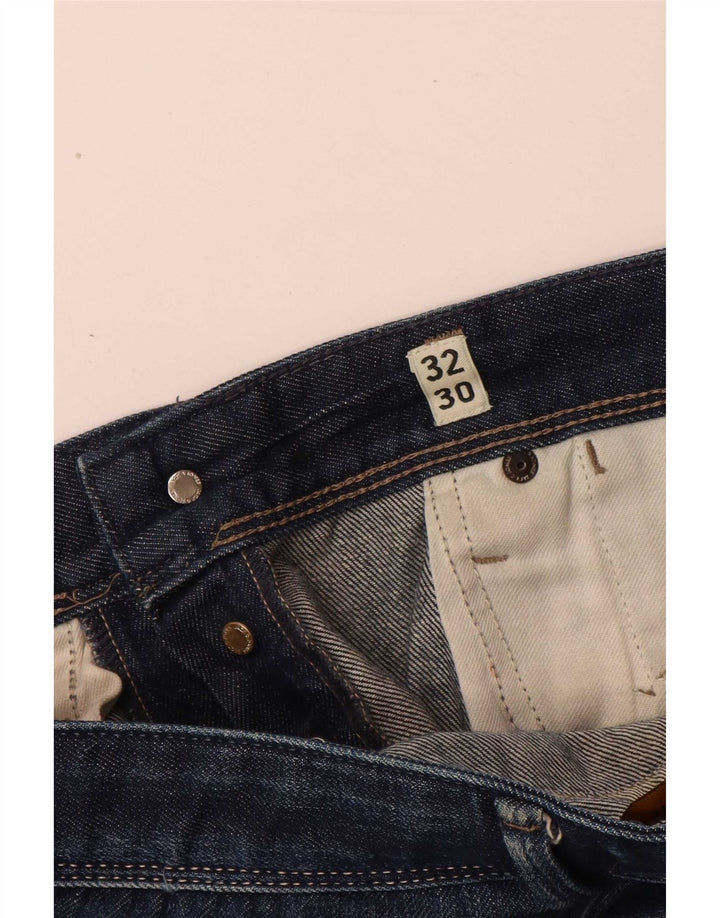 Jack & Jones Herren Straight Jeans W32 L30 Blaue Baumwolle