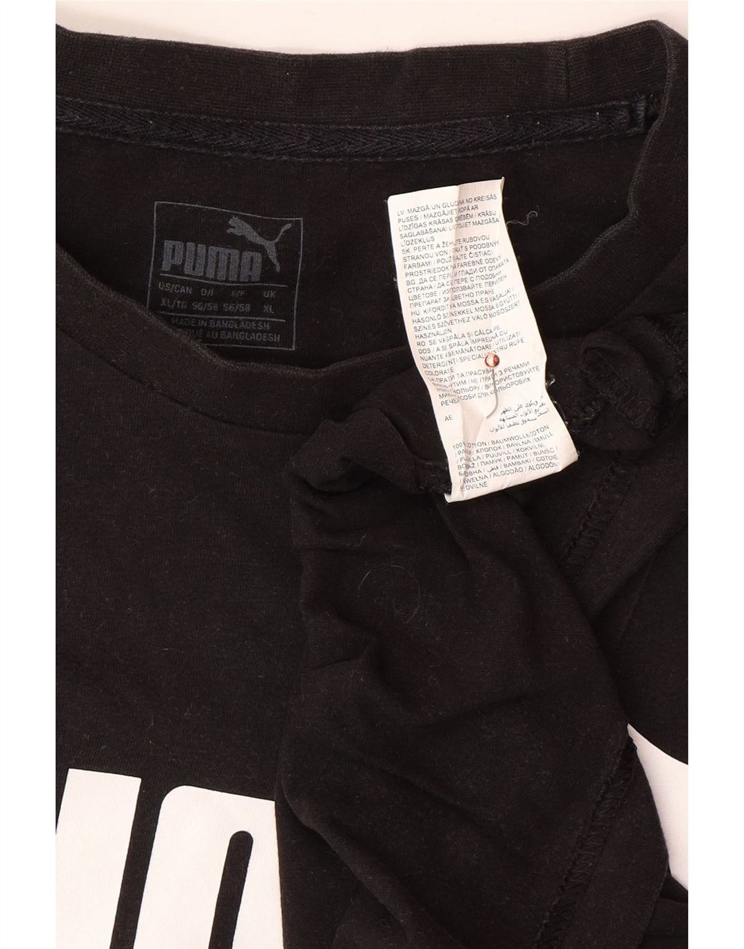 PUMA Herren Grafik T-Shirt Top XL Schwarz Baumwolle