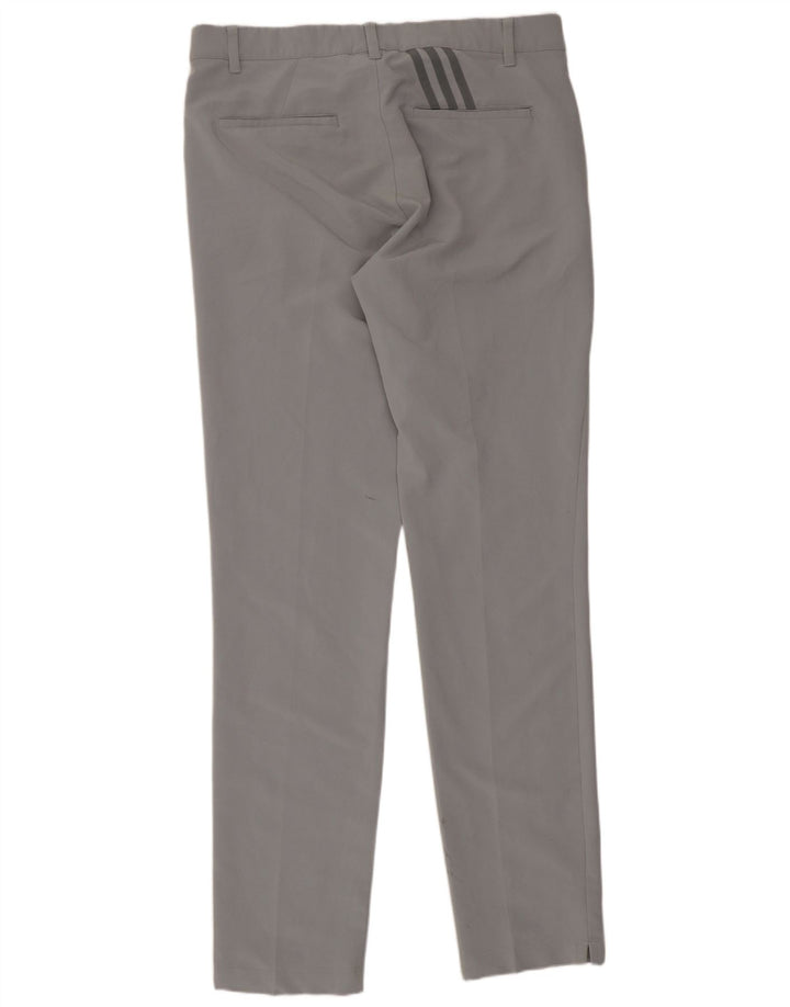 Adidas Damen Slim Chino Hose W32 L34 Grau Polyester