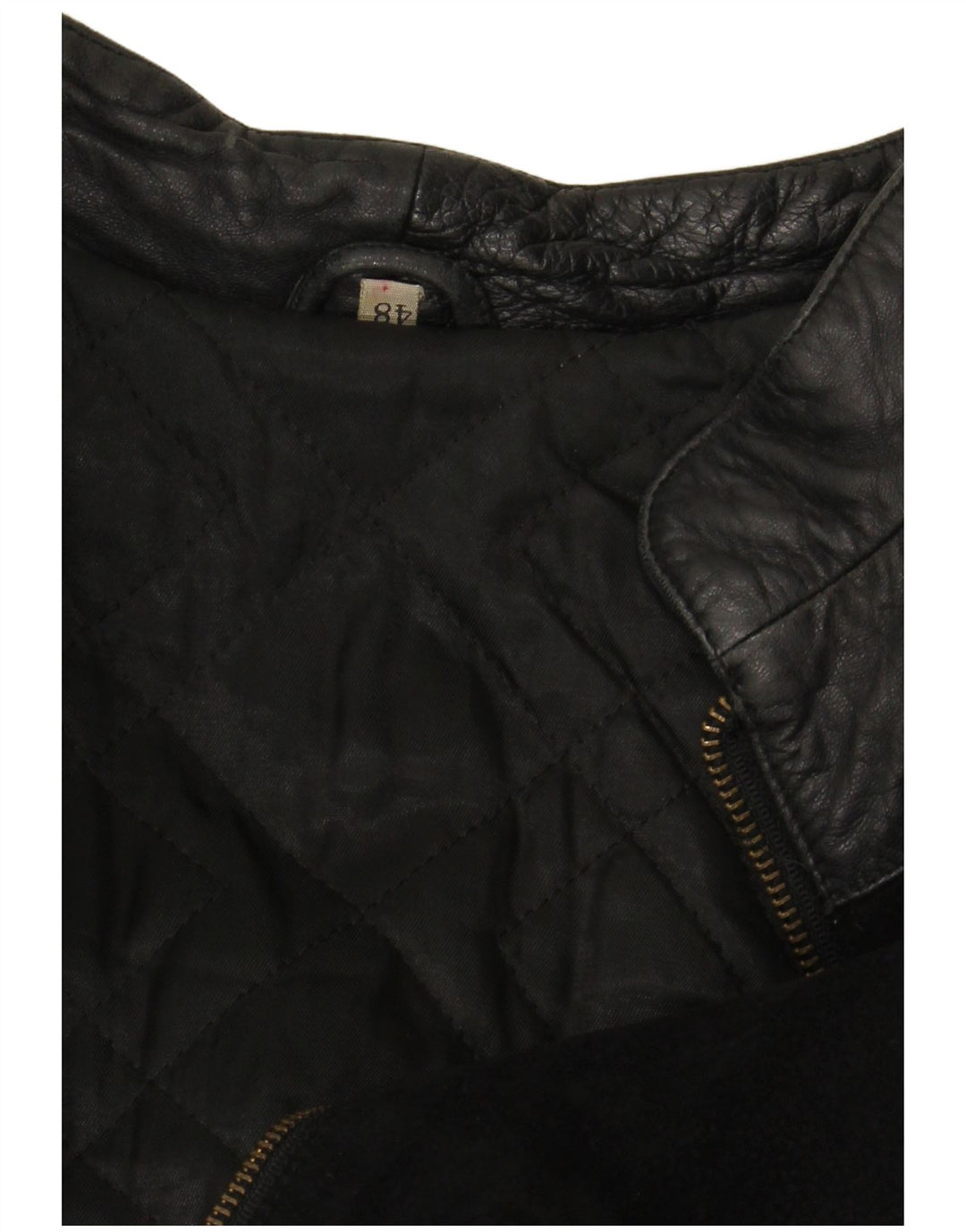 VINTAGE Damen Wildlederjacke IT 48 XL Schwarz