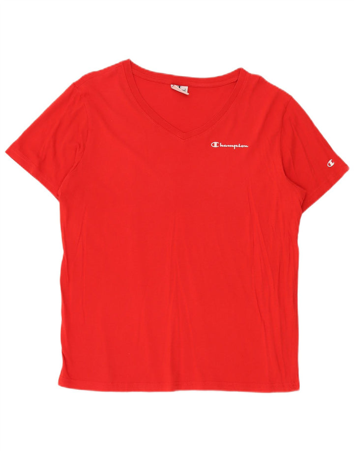 CHAMPION Damen T-Shirt Top UK 20 2XL Rot