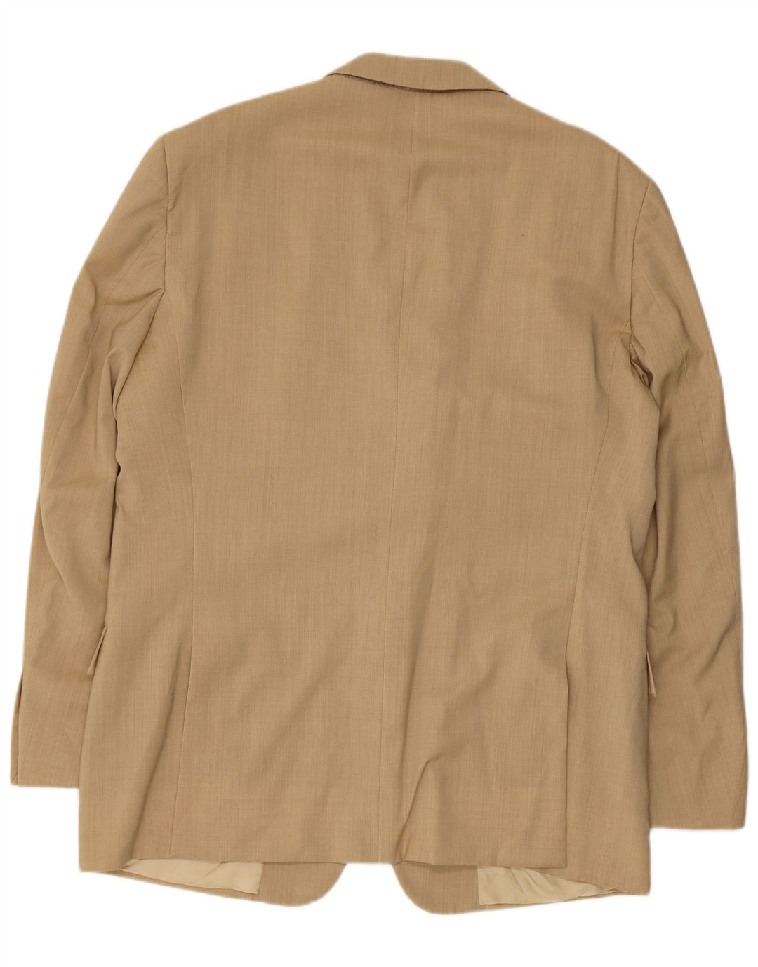 VALENTINO Mens 3 Button Blazer Jacket IT 54 2XL Beige Virgin Wool