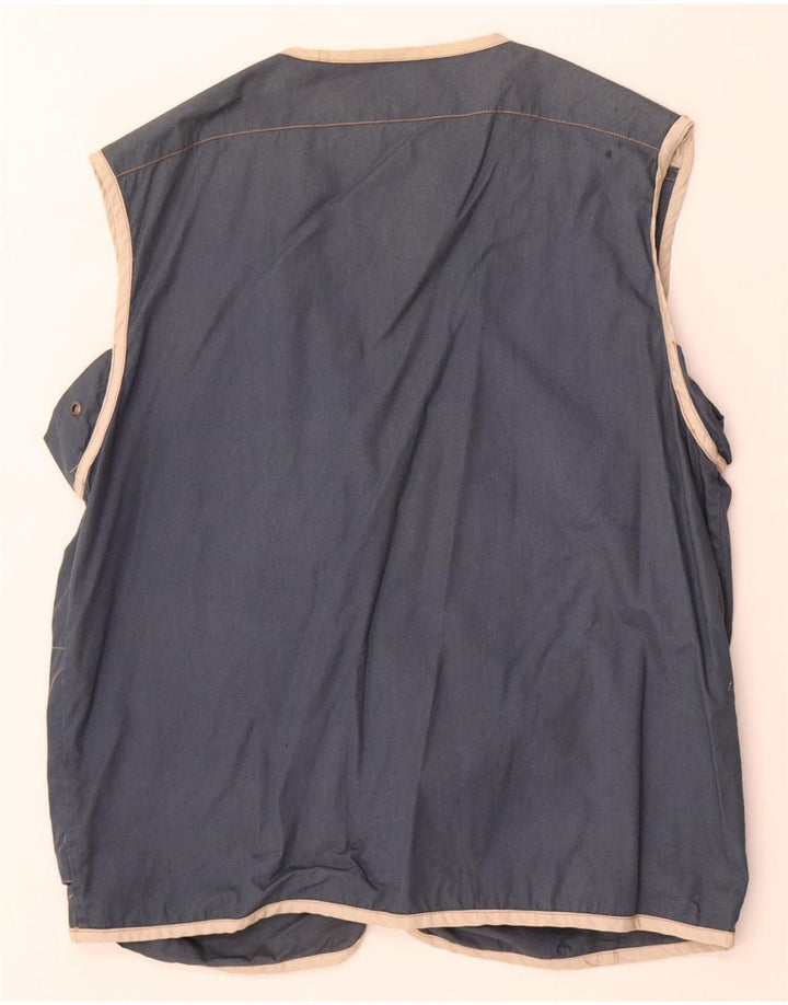 Vintage Herren Utility Gilet UK 36 Small Marineblau