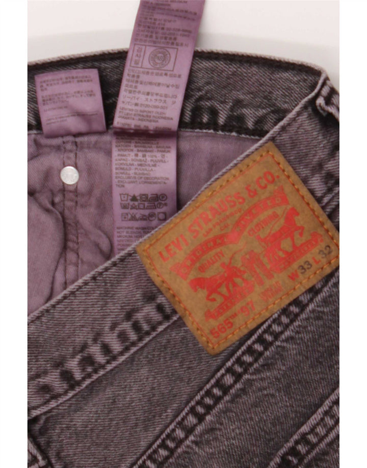 Levi's Herren 565 Straight Jeans W33 L32 Lila Baumwolle