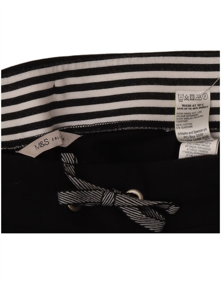 Marks & Spencer Damen-Trainingshose, UK-Größe 10, Größe S, Schwarz, Baumwolle