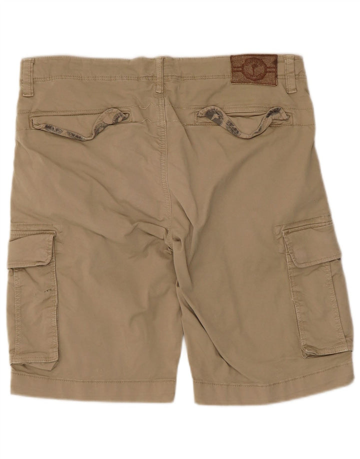 Vintage Herren Cargo Shorts W33 Mittelbeige Baumwolle