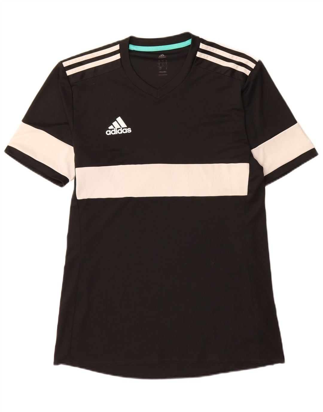 Adidas Herren Climalite T-Shirt Top Small Schwarz Colourblock Polyester