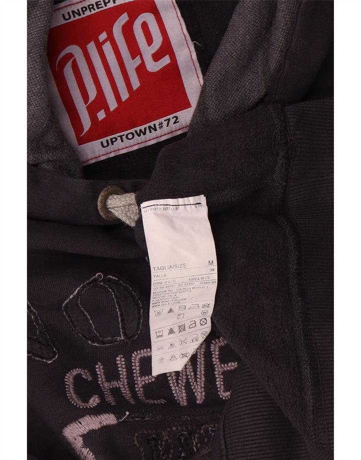 Playlife Herren-Kapuzenpullover mit Grafik, mittlere Marineblau-Baumwolle