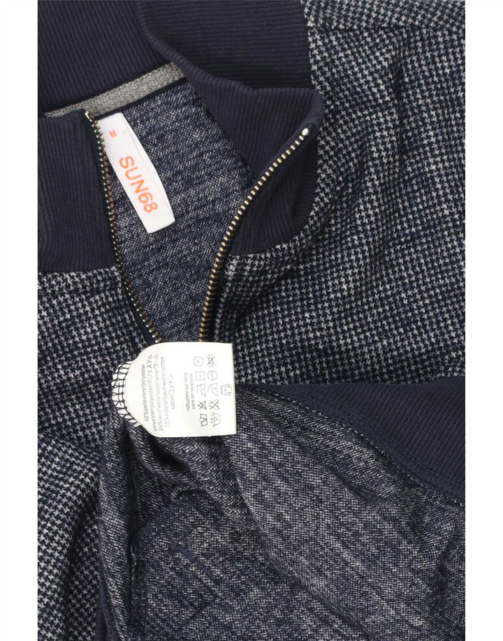 Sun68 Herren-Strickjacke, mittelgroß, marineblau, Polyester