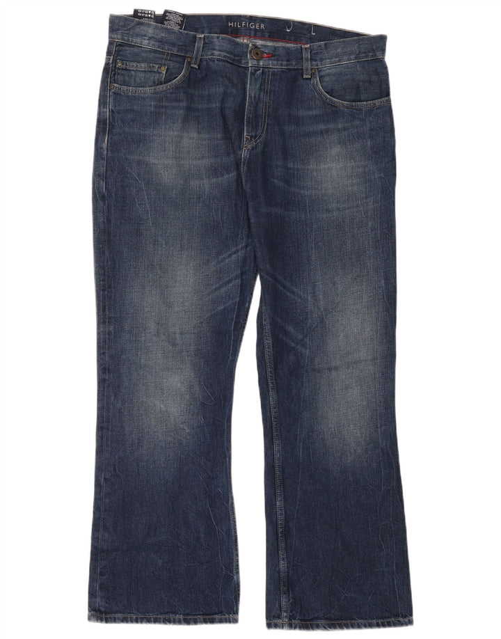 Tommy Hilfiger Herren Bootcut Jeans W36 L30 Blaue Baumwolle