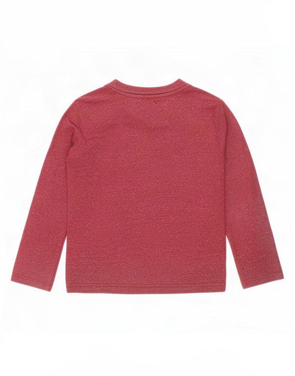 Ben Sherman Jungen-Oberteil, langärmlig, 3–4 Jahre, burgunderrot meliert, Baumwolle