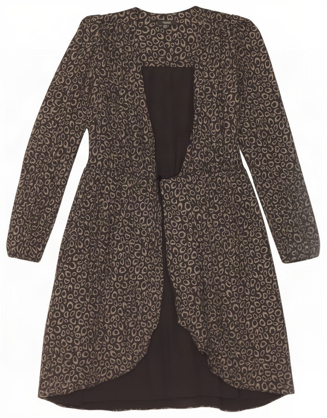Massimo Dutti Damen 1-Knopf-Blazerjacke EU 34 2XS Schwarzer Animal-Print
