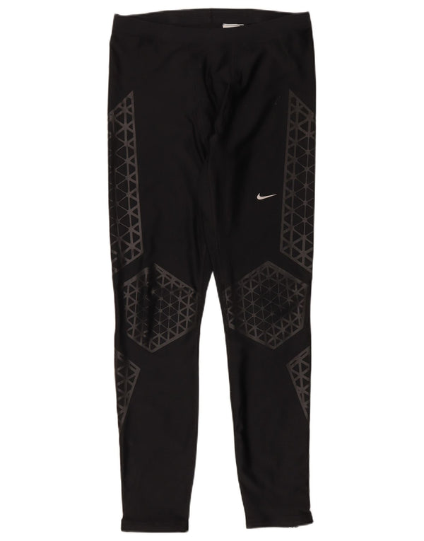 Nike Herren Dri Fit Leggings XL Schwarz Geometrisches Polyester