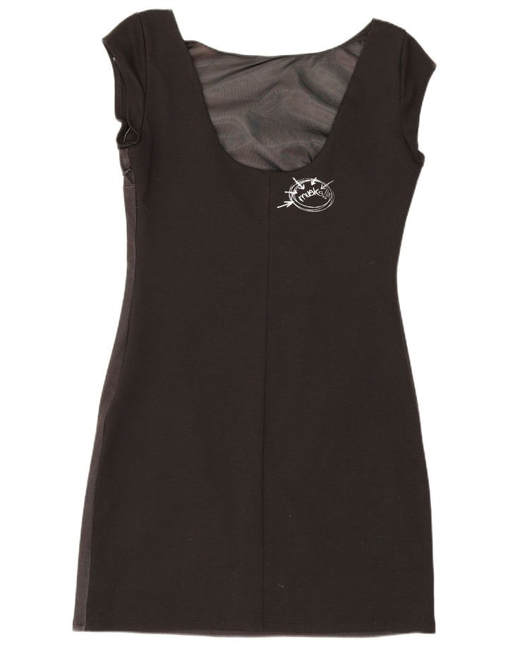 Desigual Damen Graphic Etuikleid UK 12 Medium Schwarz