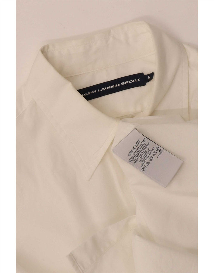Ralph Lauren Damenhemd US 6 Mittelweiße Baumwolle