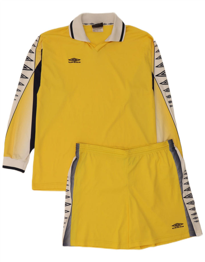 Umbro Herren-Grafik-2-teiliges Set XL, gelbes Farbblock-Polyester